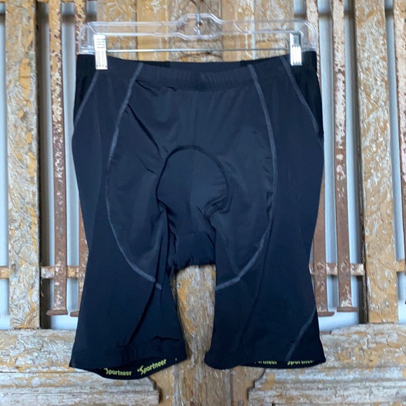 SPORTNEER BLACK PADDED CYCLING BIKE SHORTS L - Picture 1 of 6